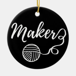 Maker und Garntypografie Keramik Ornament