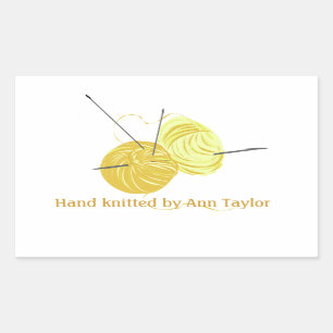 #makersmovement handgemachtes Stricken Rechteckiger Aufkleber