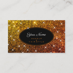Makeup and Hair Artist Eleganter Glitzer Stil Visitenkarte