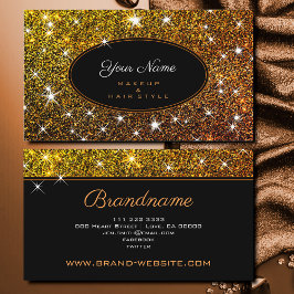 Makeup and Hair Artist Eleganter Glitzer Stil Visitenkarte