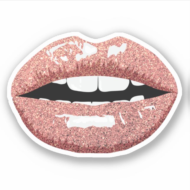 Makeup Art Cosmetic Beauty Rose Gold Glitzer Lifte Aufkleber (Vorderseite)