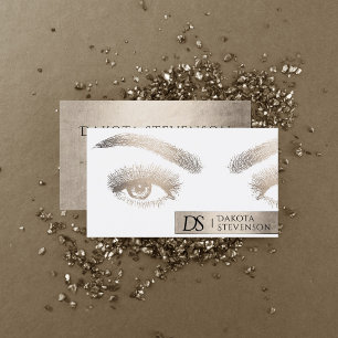 Makeup Artist Beauty Beruflich Elegantes Gold Visitenkarte