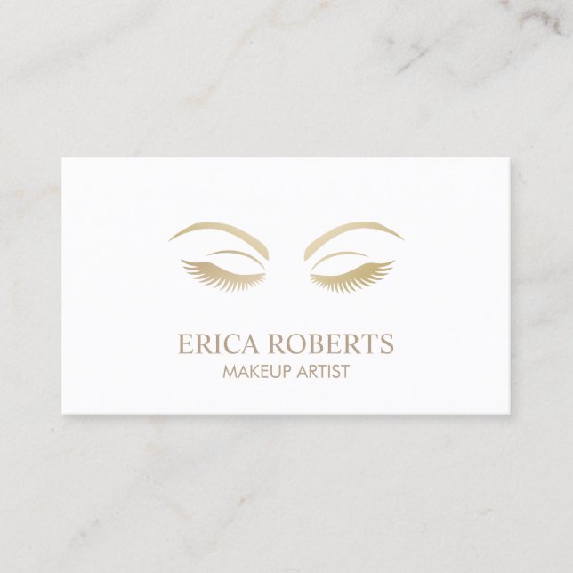Makeup Artist Beauty Girl Schlicht Minimalistisch Visitenkarte (Vorderseite)