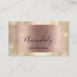 Makeup Artist Beauty Influencer Rose Gold Visitenkarte