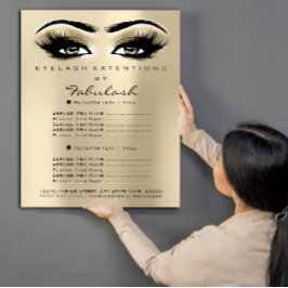 Makeup Artist Beauty Lash Glitzer Flyer Augen