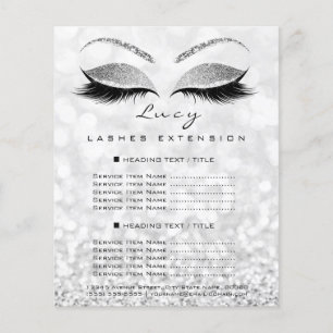 Makeup Artist Beauty Lash Glitzer Preisliste Lucy Flyer