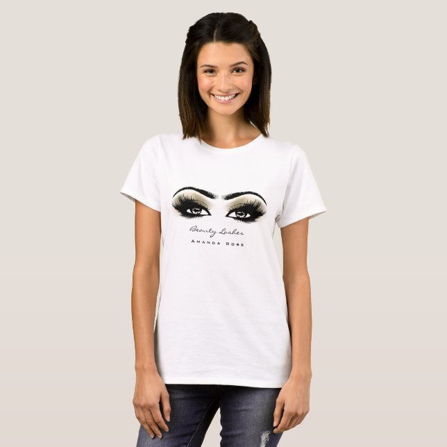 Makeup Artist Beauty Lash Studio Ivory Eyes T-Shirt (Vorne ganz)