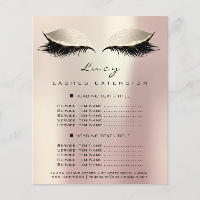 Makeup Artist Beauty Lashes Rose Preis 2 Seite (Vorne)