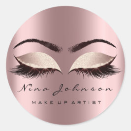 Makeup Artist Beauty Rose Park Auge Glitzer Lash Runder Aufkleber