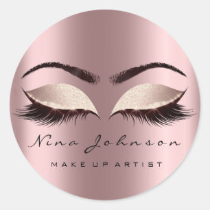 Makeup Artist Beauty Rose Park Auge Glitzer Lash Runder Aufkleber