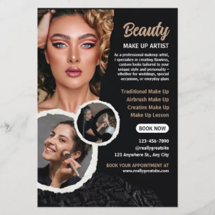 Makeup Artist Beauty Salon Beruflich Business Flyer
