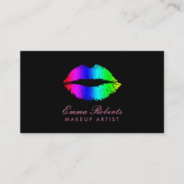 Makeup Artist Beauty Salon Frische Pasta machen Visitenkarte (Vorderseite)
