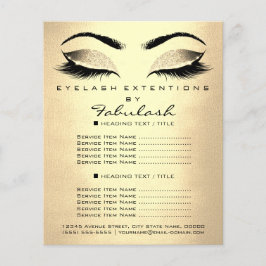 Makeup Artist Beauty Salon Glitzer Goldpreise Flyer