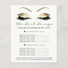 Makeup Artist Beauty Salon Gold Glitzer Flyer Glam