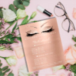 Makeup Artist Beauty Salon Gold Lash Flyer White<br><div class="desc">Treten Sie ein in die Welt des Glamours mit diesem exquisit gestalteten Makeup Artist Beauty Salon Flyer, der auf Zazzle erhältlich ist. Dieser Flyer, der auf die Schönheitsindustrie zugeschnitten ist, besticht durch einen eleganten, weißen Hintergrund, der mit eleganten Goldakzenten geschmückt ist und die luxuriösen Serviceleistungen eines Makeup-Künstlers oder eines Schönheitssalons...</div>