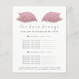 Makeup Artist Beauty Salon Grau Weißer Flyer Rosa