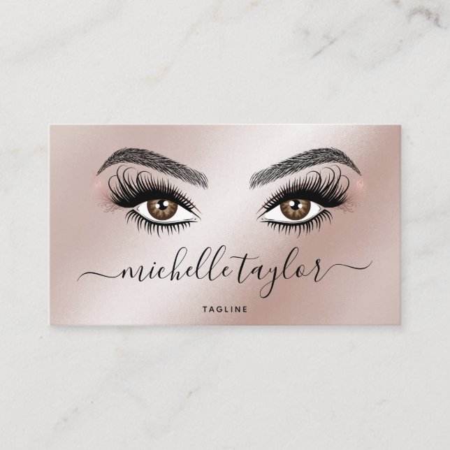 Makeup artist Beauty Salon Lash Extension Feather Visitenkarte (Vorderseite)