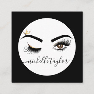 Makeup artist Beauty Salon Lash Extension wink eye Quadratische Visitenkarte