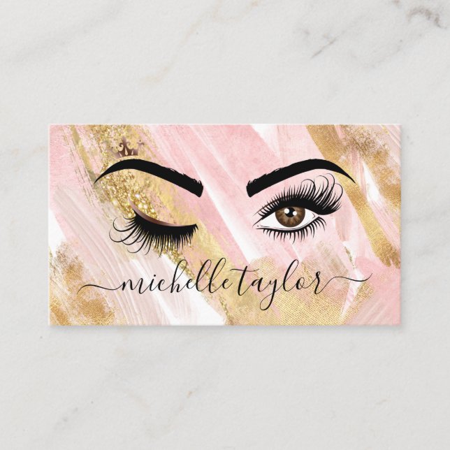 Makeup artist Beauty Salon Lash Extension wink eye Visitenkarte (Vorderseite)