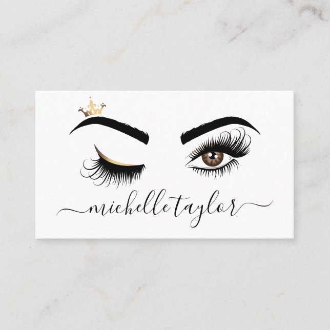 Makeup artist Beauty Salon Lash Extension wink eye Visitenkarte (Vorderseite)