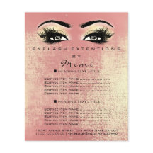 Makeup Artist Beauty Salon Lashes Flyer Peach Gold
