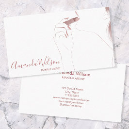 Makeup Artist Beauty Salon Rose Gold Glitzer Chic Visitenkarte
