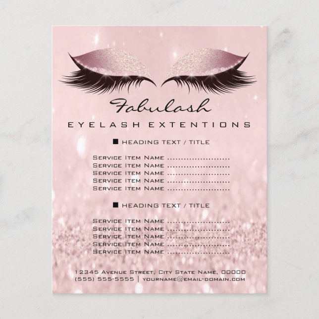 Makeup Artist Beauty Salon Wellness Flyer Pink WEL (Vorne)