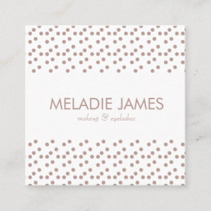 Makeup Artist Beige Dots Salon Quadratische Visitenkarte