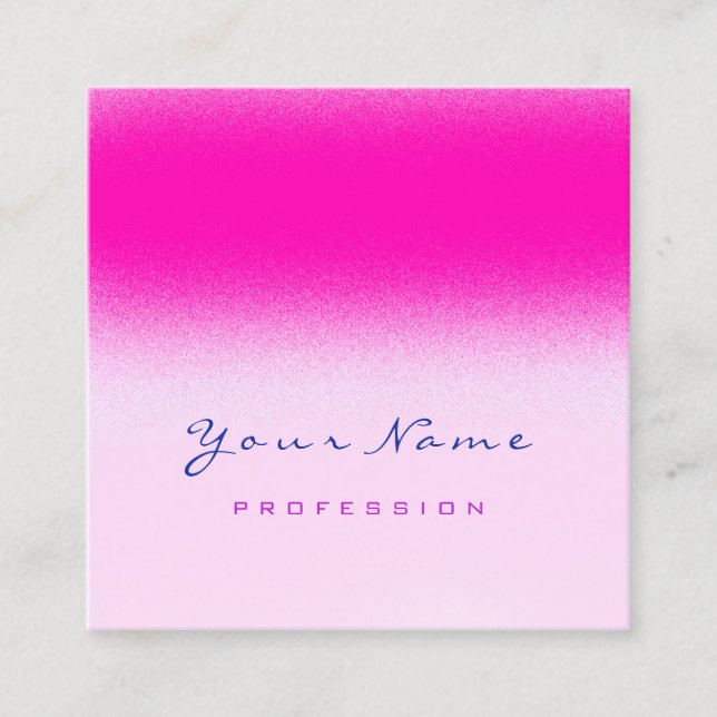 Makeup Artist Beruflich Eyeash Pink Fuchsia Quadratische Visitenkarte (Vorderseite)