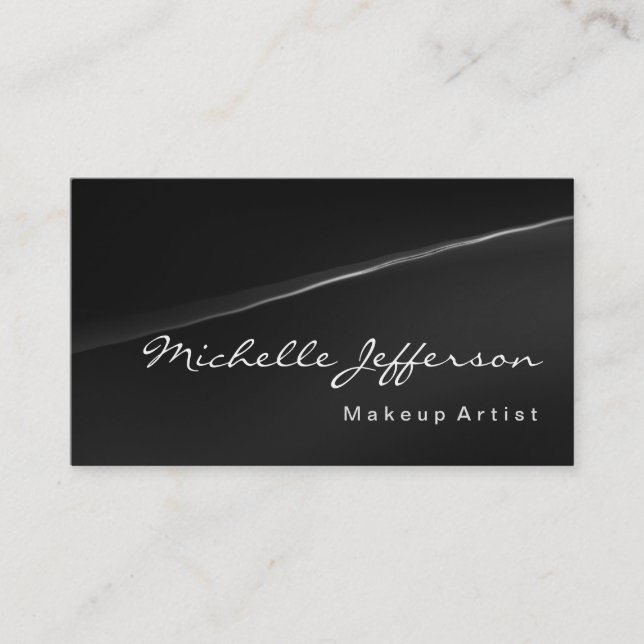 Makeup Artist Beruflich Gray Business Card Visitenkarte (Vorderseite)