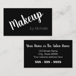 Makeup Artist Black Business Card Visitenkarte