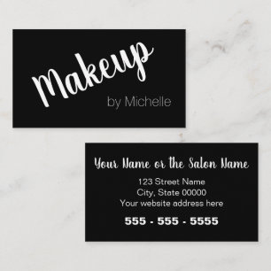 Makeup Artist Black Business Card Visitenkarte