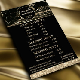 Makeup Artist Black Gold Marmor Flyer