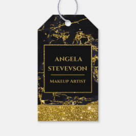 Makeup Artist Black Gold-Marmor-Geschenk-Tag Geschenkanhänger