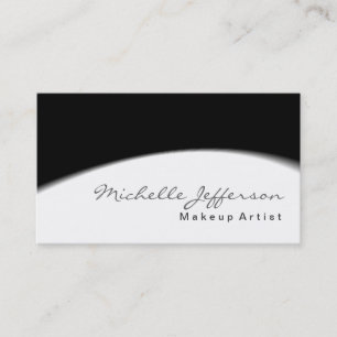 Makeup Artist Black Gray Muster Business Card Visitenkarte