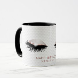 Makeup artist blickt Rose Gold Glitzer Tasse