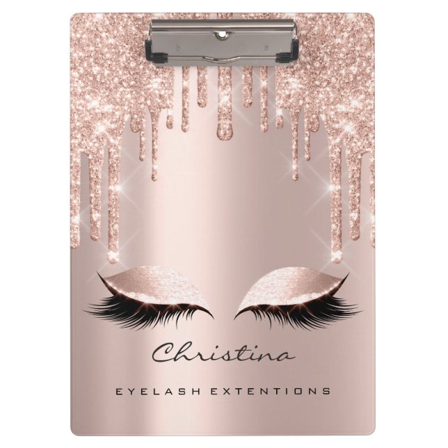 Makeup Artist Brown Wax Lashes Veranstaltungen Aug Klemmbrett (Vorderseite)