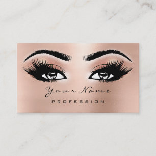 Makeup Artist Brows Eyes Lashes Glitzer Pfirsich R Visitenkarte