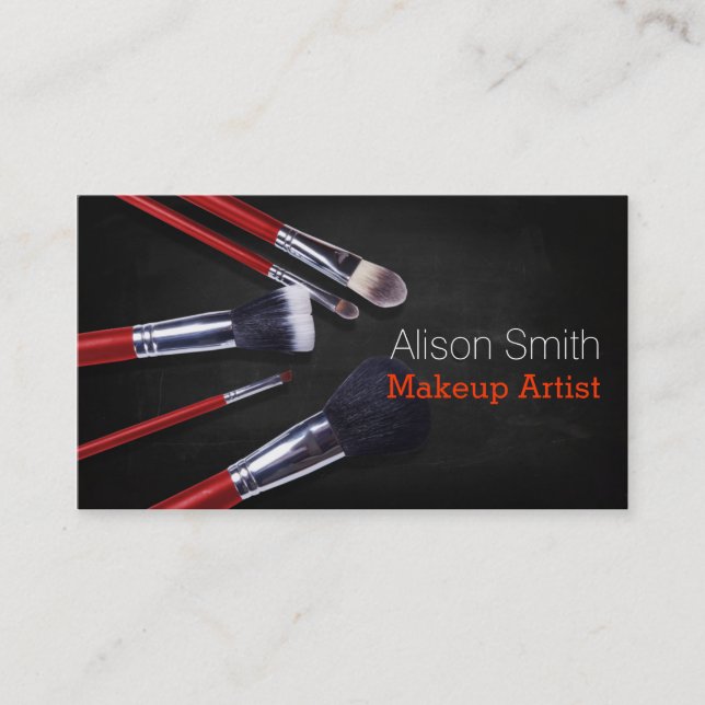 Makeup Artist brushes/Cosmetic Brushes Visitenkarte (Vorderseite)