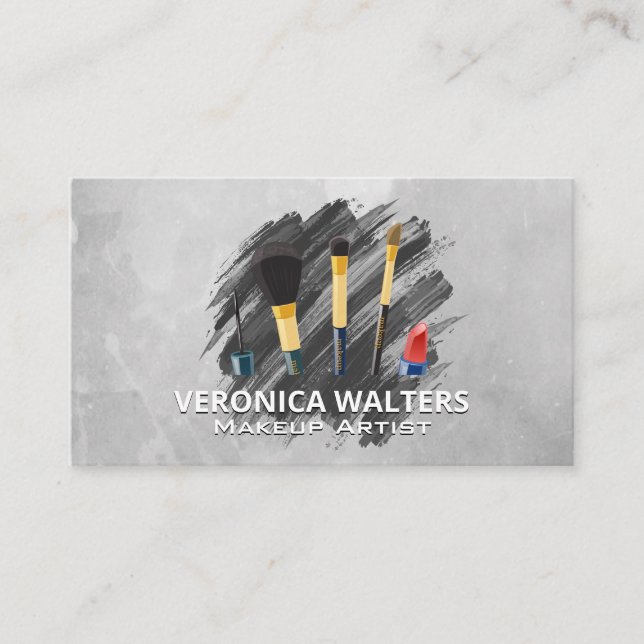 Makeup Artist Brushes | Modern Treuekarte (Vorderseite)