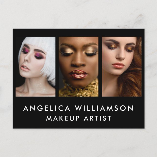 Makeup Artist Business 3 Foto Postkarte (Vorderseite)