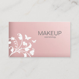 Makeup Artist Business Card Blume pink Visitenkarte