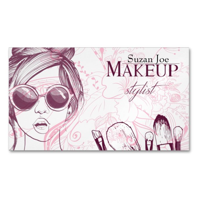 Makeup Artist Business Card  Magnetische Visitenkarte (Vorderseite)