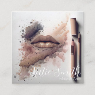 Makeup Artist Business Card Quadratische Visitenkarte