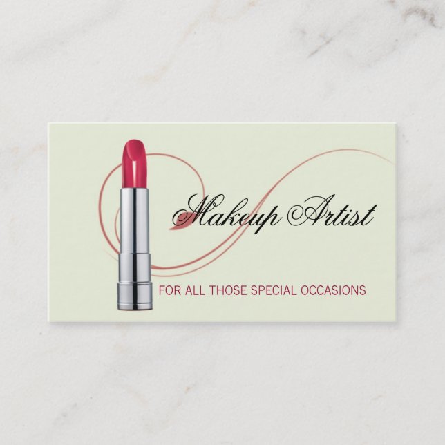 Makeup Artist Business Card Visitenkarte (Vorderseite)