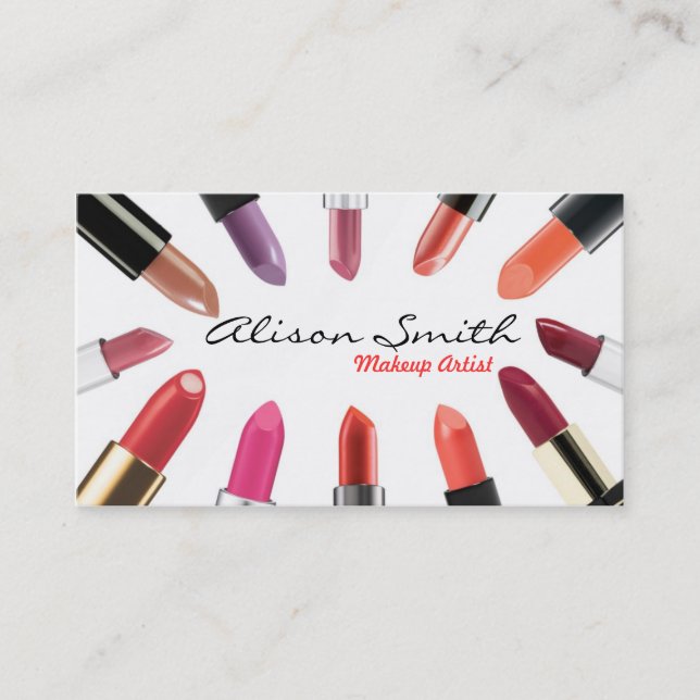 Makeup artist Business card Visitenkarte (Vorderseite)