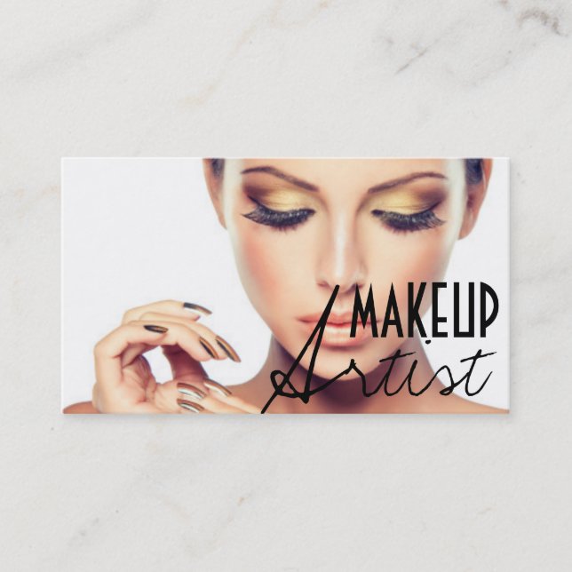 Makeup Artist Business Card Visitenkarte (Vorderseite)