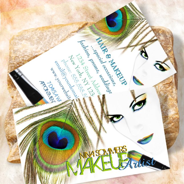 Makeup Artist Business Card Visitenkarte (Von Creator hochgeladen)