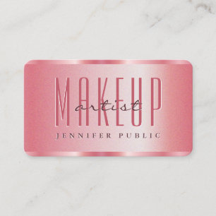 Makeup Artist Business Cards Elegante Rose Gold Visitenkarte