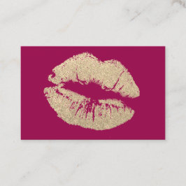 Makeup Artist Business Cards - Goldener Kuss Visitenkarte